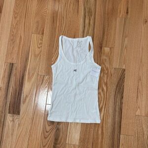 American Eagle Outfitters Women's White Tank Top